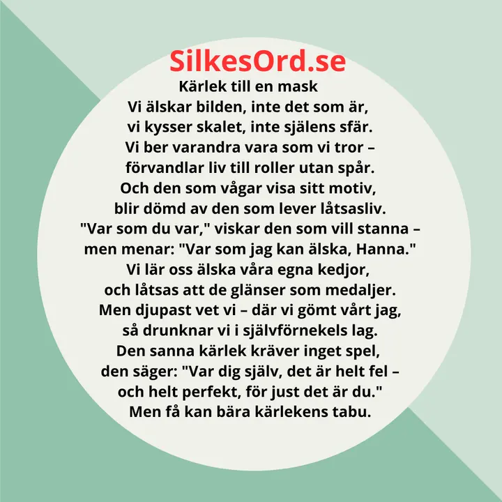Karlek till en mask