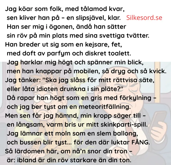 Nar nagon tar din plats pa bussen