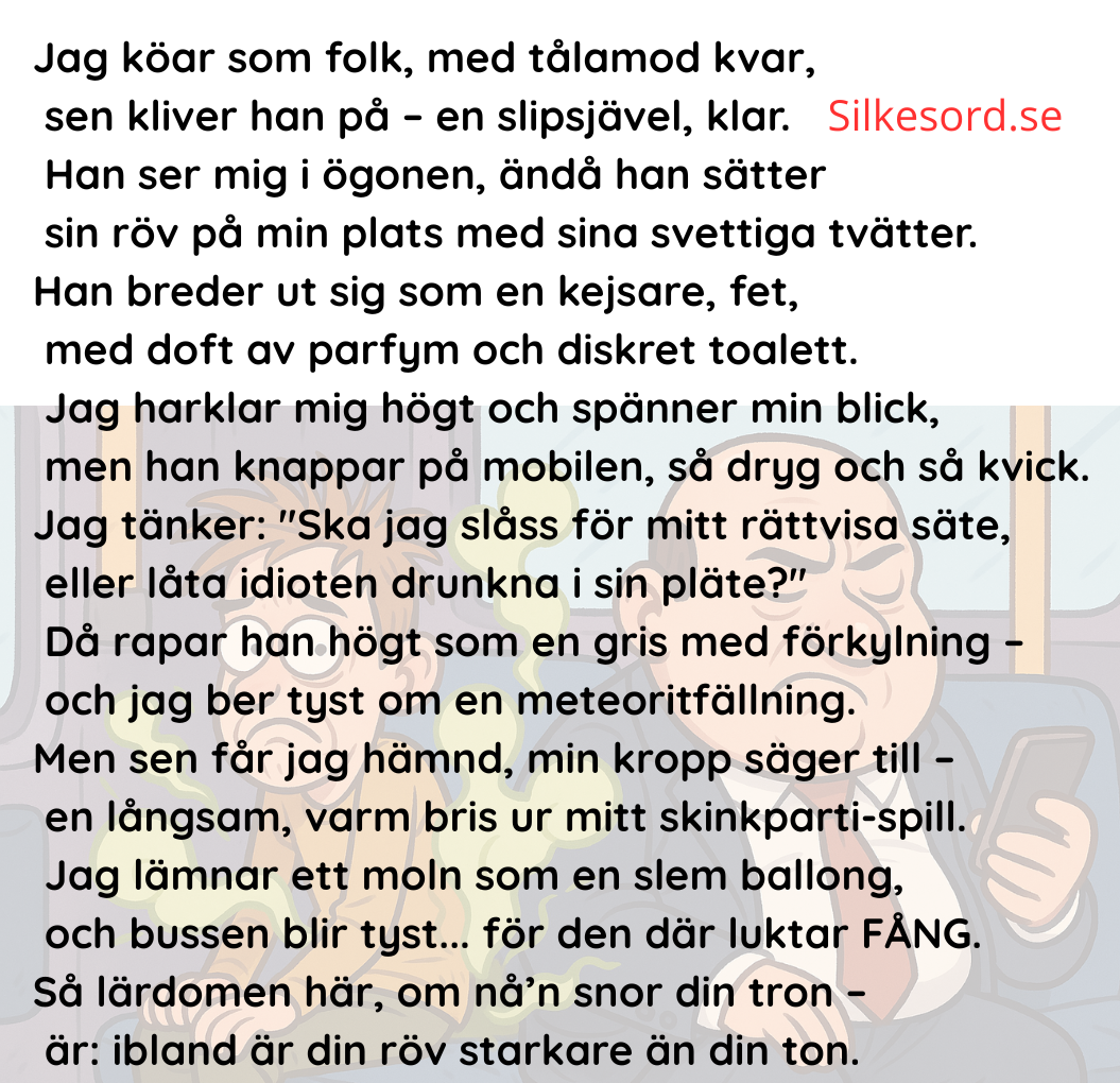 Nar nagon tar din plats pa bussen